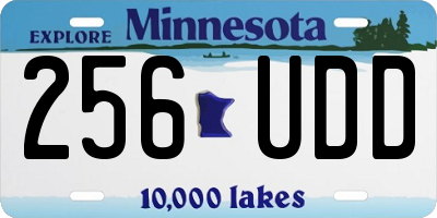 MN license plate 256UDD