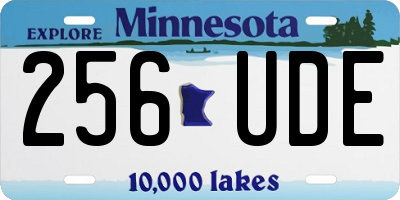 MN license plate 256UDE