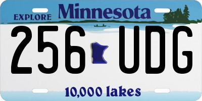 MN license plate 256UDG