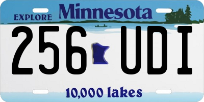 MN license plate 256UDI