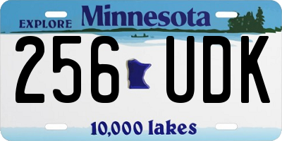 MN license plate 256UDK