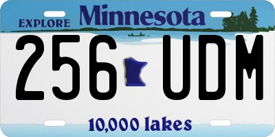 MN license plate 256UDM