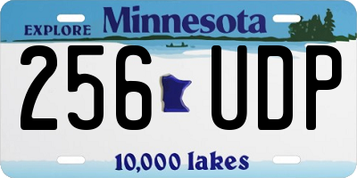 MN license plate 256UDP