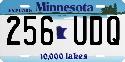 MN license plate 256UDQ