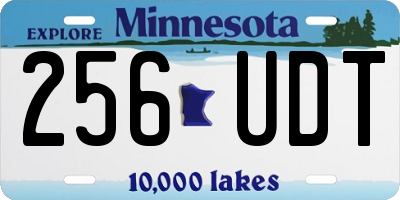 MN license plate 256UDT