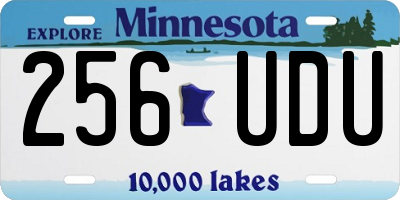 MN license plate 256UDU