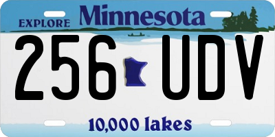 MN license plate 256UDV