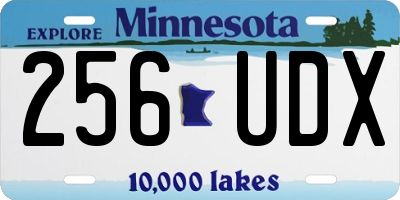 MN license plate 256UDX