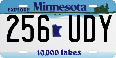 MN license plate 256UDY