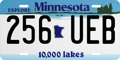 MN license plate 256UEB