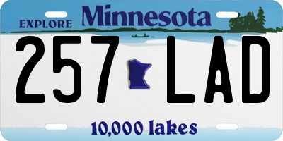 MN license plate 257LAD