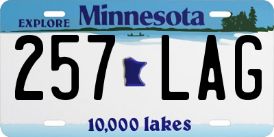 MN license plate 257LAG