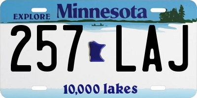 MN license plate 257LAJ