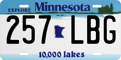 MN license plate 257LBG