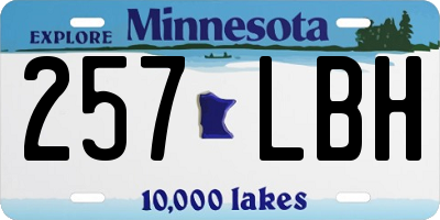 MN license plate 257LBH
