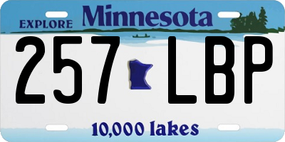 MN license plate 257LBP