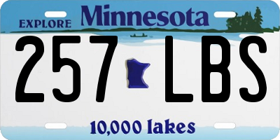MN license plate 257LBS