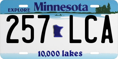 MN license plate 257LCA