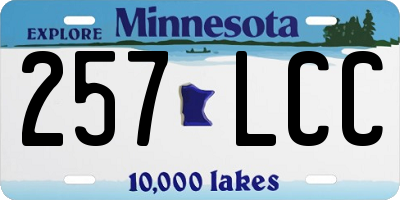 MN license plate 257LCC