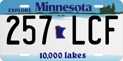 MN license plate 257LCF