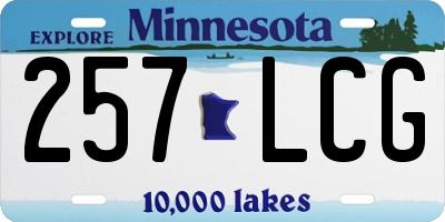 MN license plate 257LCG