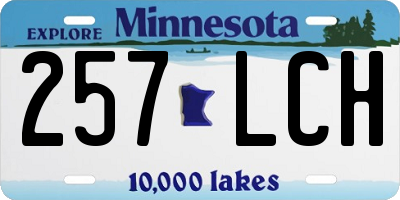 MN license plate 257LCH