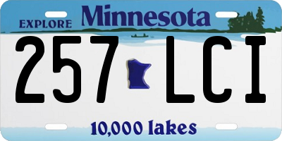 MN license plate 257LCI