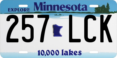 MN license plate 257LCK