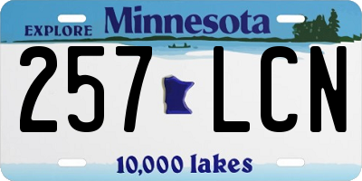 MN license plate 257LCN