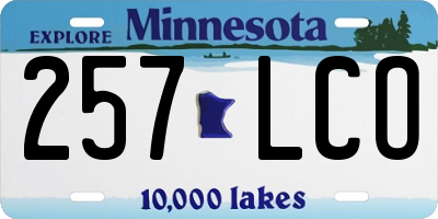 MN license plate 257LCO