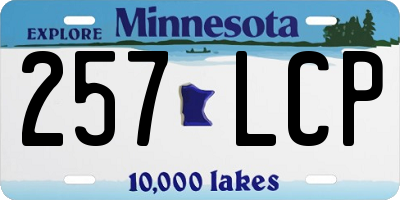 MN license plate 257LCP