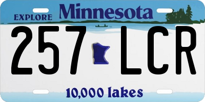 MN license plate 257LCR