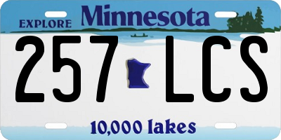 MN license plate 257LCS