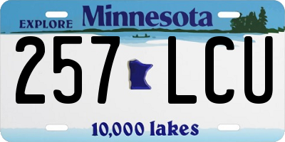 MN license plate 257LCU
