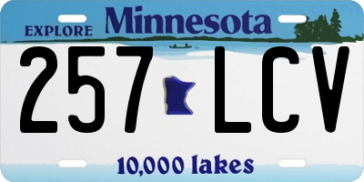 MN license plate 257LCV