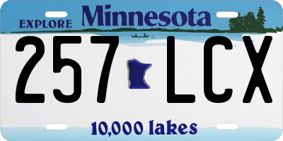MN license plate 257LCX