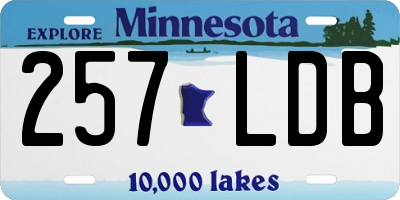 MN license plate 257LDB