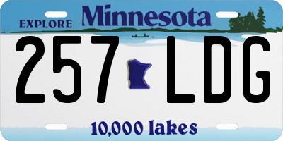 MN license plate 257LDG