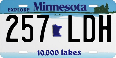 MN license plate 257LDH