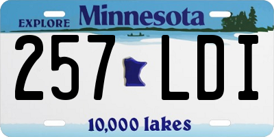 MN license plate 257LDI