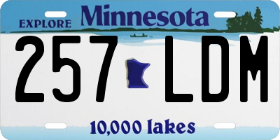 MN license plate 257LDM