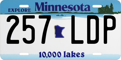 MN license plate 257LDP
