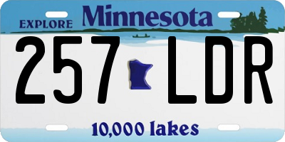 MN license plate 257LDR
