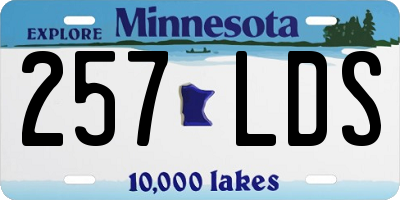 MN license plate 257LDS