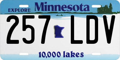 MN license plate 257LDV