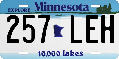 MN license plate 257LEH