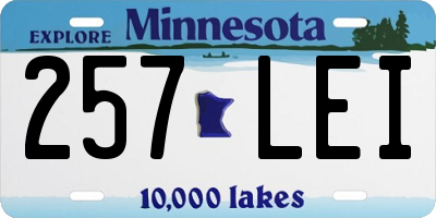MN license plate 257LEI