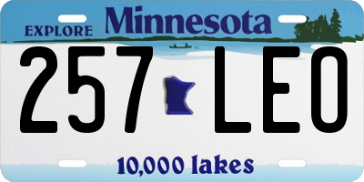 MN license plate 257LEO