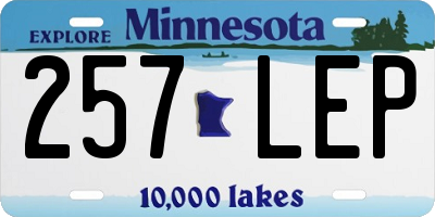MN license plate 257LEP