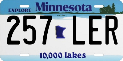 MN license plate 257LER